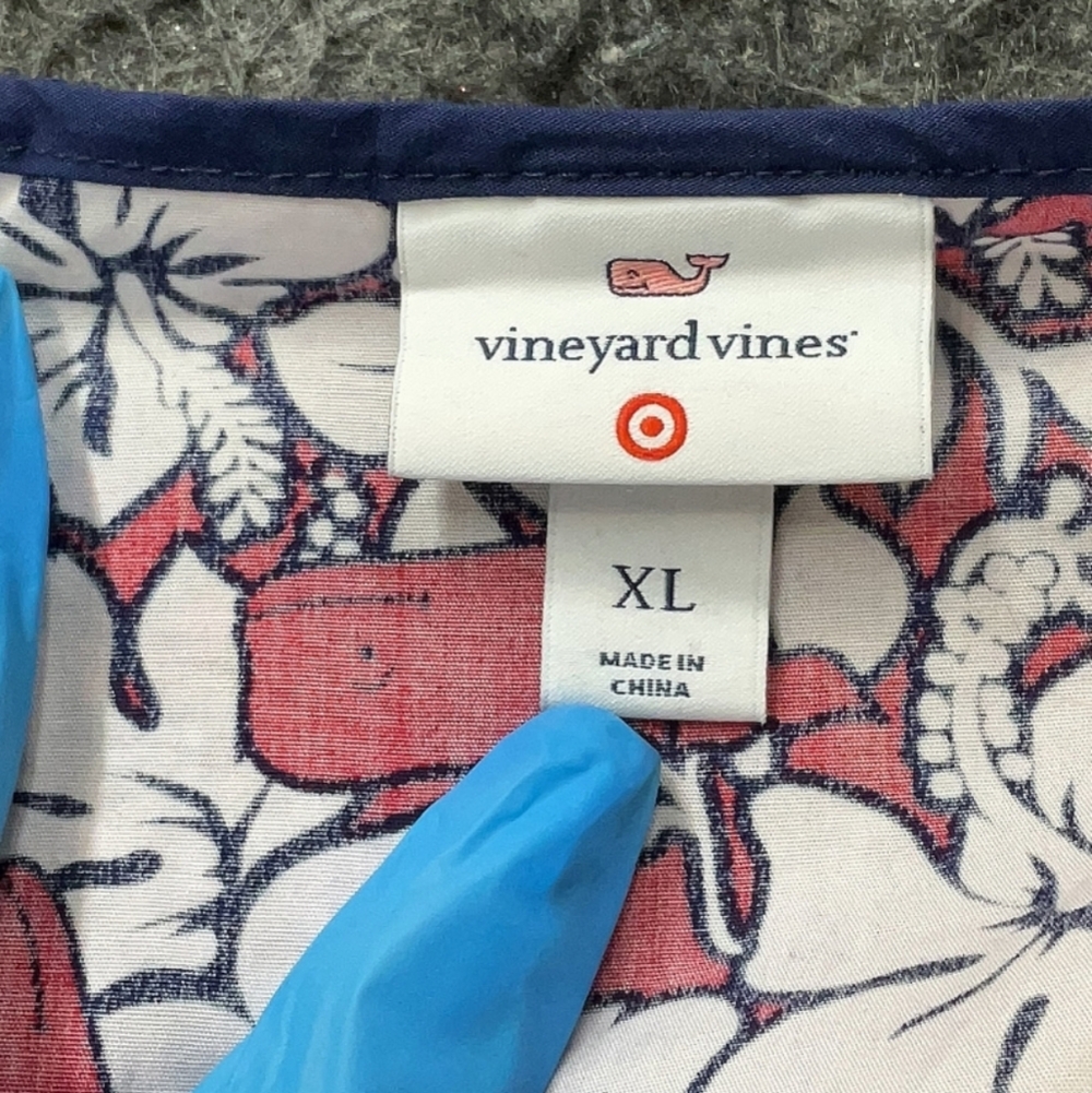 Vineyard Vines Red and White Floral Mini Dress - Picture 3 of 4